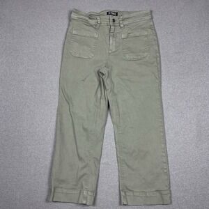 Buffalo David‎ Bitton Bridgette High Rise Crop Pant Women's 6/28 Green